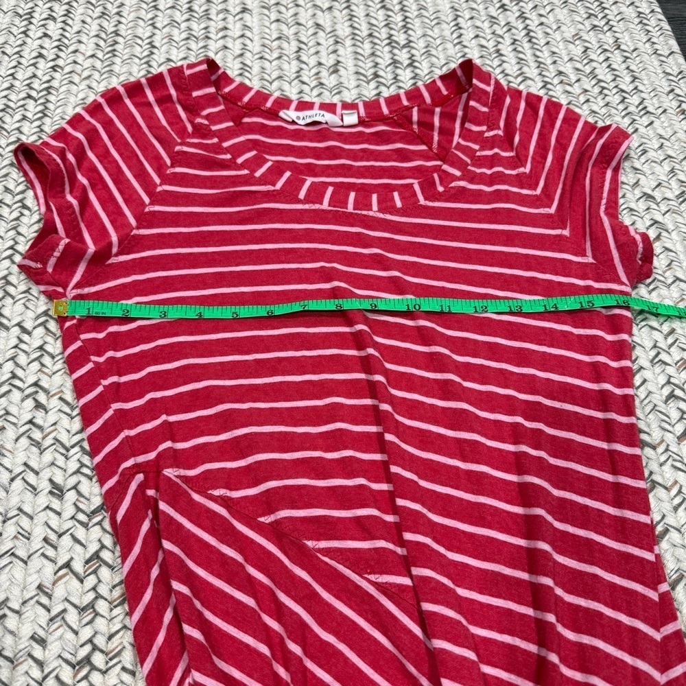 Athleta Red and White Dusty Shark Bite Striped Maxi Dress - Picture 8 of 9